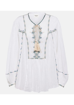 Marant Etoile Silekiage embroidered cotton top
