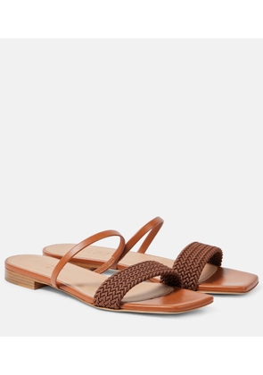 Malone Souliers Frida leather-trimmed sandals