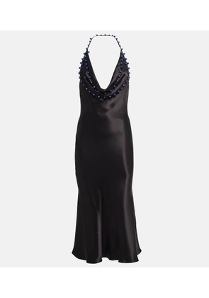 Bottega Veneta Beaded satin midi dress