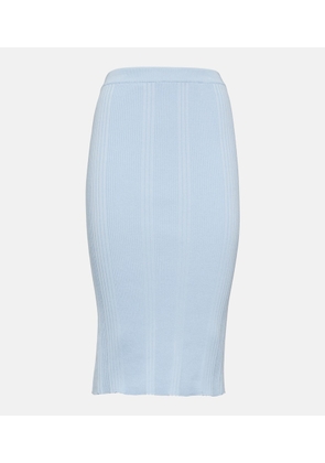 Bottega Veneta Ribbed-knit cotton midi skirt