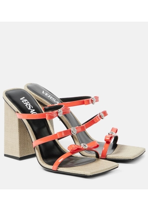 Versace Gianni Ribbon 95 leather sandals