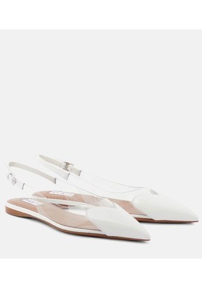 Alaia Le Cour patent leather and PU slingback flats