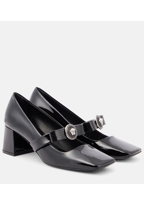Versace Gianni Ribbon 55 leather pumps
