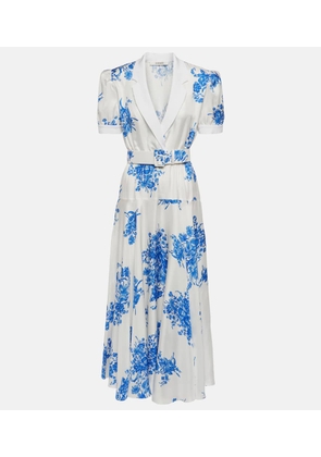Rodarte Floral silk midi dress