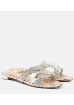 Aquazzura Gatsby embellished slides
