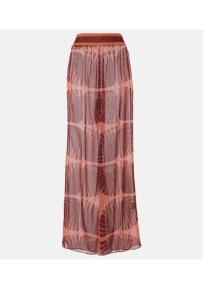 Johanna Ortiz Printed georgette wide-leg pants