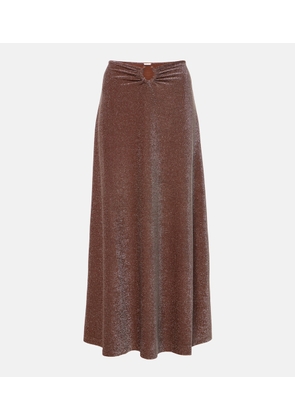 Johanna Ortiz Ring-detail embellished maxi skirt