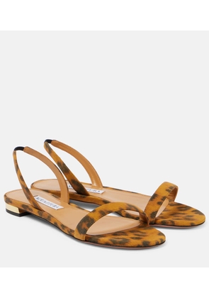 Aquazzura So Nude leopard-print suede sandals