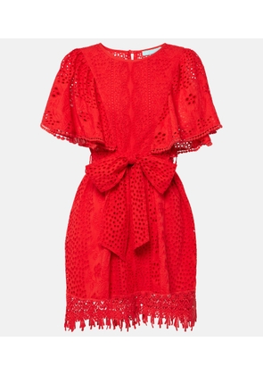 Melissa Odabash Kara cotton broderie anglaise minidress