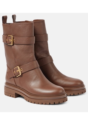 Gianvito Rossi Thiago leather biker boots