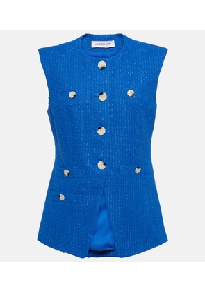 Veronica Beard Tamara cotton-blend tweed vest