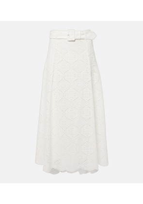 Veronica Beard Vintry broderie anglaise maxi skirt
