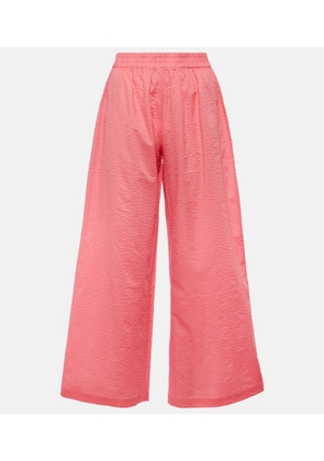 Jade Swim Mika high-rise cotton wide-leg pants