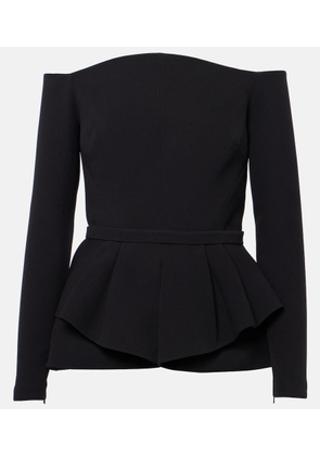 Safiyaa Brien off-shoulder crepe peplum top