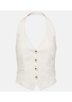 Veronica Beard Arabella halterneck linen-blend vest