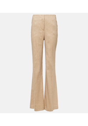 Veronica Beard Komi linen-blend twill flared pants