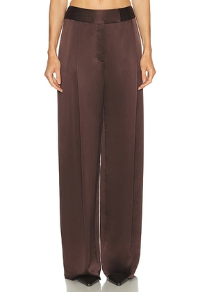 The Sei Relaxed Trouser in Cocoa - Brown. Size 4 (also in ).