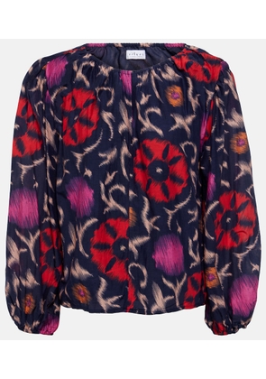 Velvet Fraser printed cotton and silk blouse