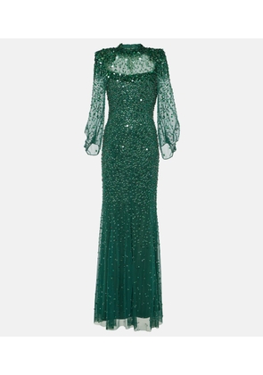 Jenny Packham Embellished tulle gown