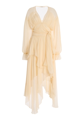 Rodarte Tie-Detailed Silk-Chiffon Midi Dress - Moda Operandi