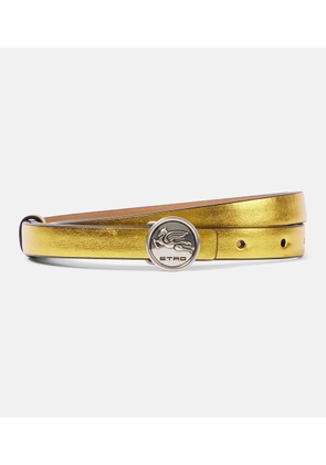 Etro 15mm metallic leather belt
