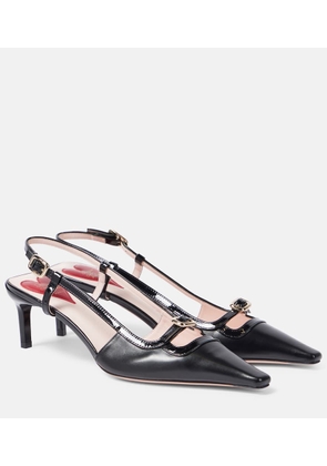 Roger Vivier Viv' Canard 55 leather slingback pumps