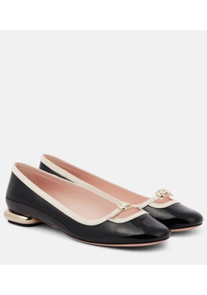 Roger Vivier Viv' Podium patent leather ballet flats