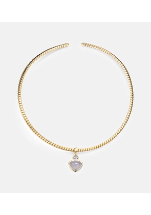Marina B Trisolina 18kt gold necklace with chalcedony and diamonds