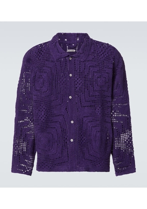 Bode Crochet cotton shirt