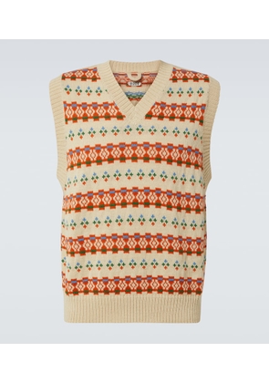 Bode Fauna alpaca jacquard sweater vest