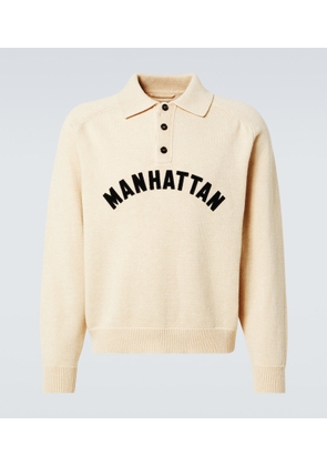 Bode Manhattan applique wool polo sweater
