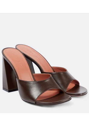 Amina Muaddi Brigitte 95 leather mules