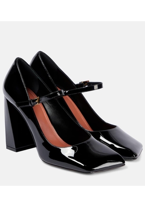 Amina Muaddi Charlotte 95 patent leather Mary Jane pumps