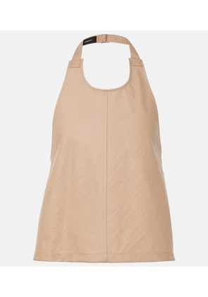 Wardrobe.NYC Halterneck cotton-blend drill top