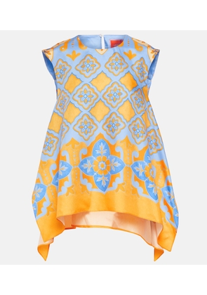La DoubleJ San Carlo printed silk twill top