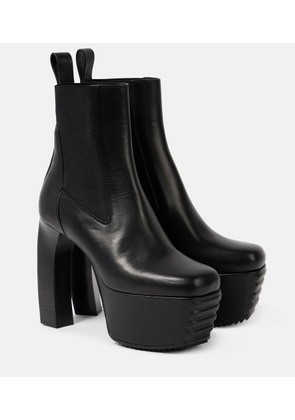 Rick Owens Porterville Beatle Banana leather ankle boots