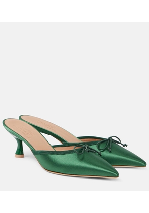 Malone Souliers x Tabitha Simmons Rose 45 satin mules