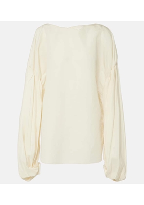 Khaite Quico silk and cotton organza top