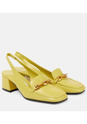 Jimmy Choo Diamond Tilda 45 leather slingback pumps