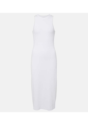 Vince Ribbed-knit jersey midi dress