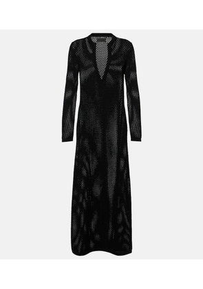 Nili Lotan Zera open-knit cotton maxi dress