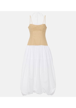 Simkhai Pfeiffer cotton and linen-blend midi dress
