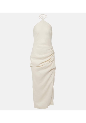 Simkhai Hansel halterneck linen maxi dress