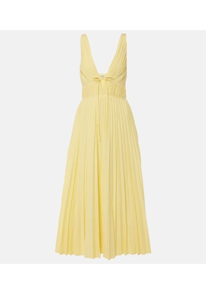Simkhai Stephanie plisse cotton-blend maxi dress