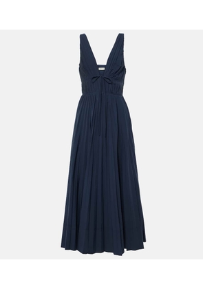 Simkhai Stephanie plisse cotton-blend gown