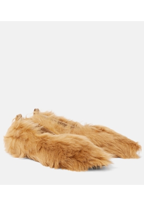 The Attico Eva shearling ballet flats