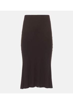 Khaite Leema jersey midi skirt
