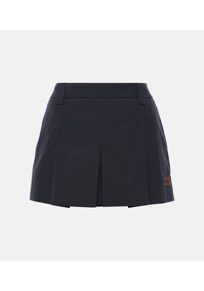 Miu Miu Pleated cotton-blend miniskirt