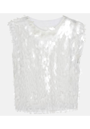 Norma Kamali Sequined crop top