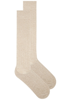 SWEDISH STOCKINGS Bodil Chunky Knee High Socks in Oat - Beige. Size 39-41 (also in 36-38).